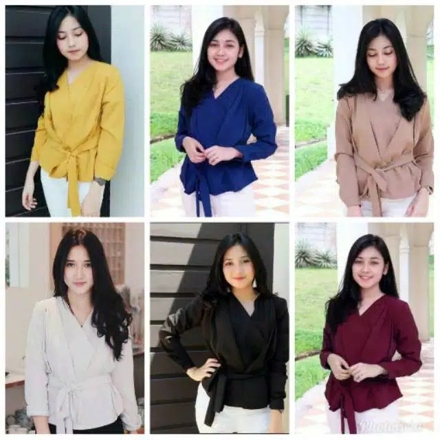 Samantha blouse bahan twiscone fit L 1R