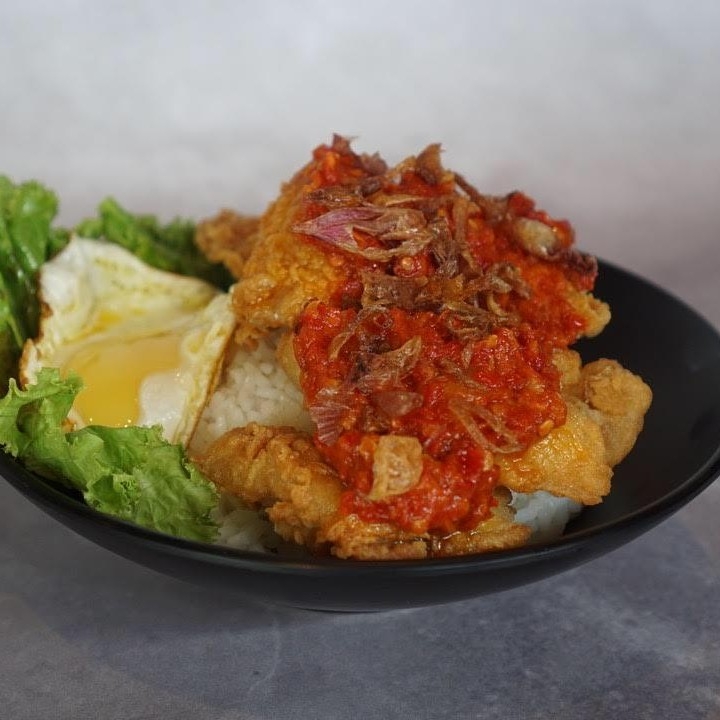 Sambal Penyet Chicken Or Dori Rice 2