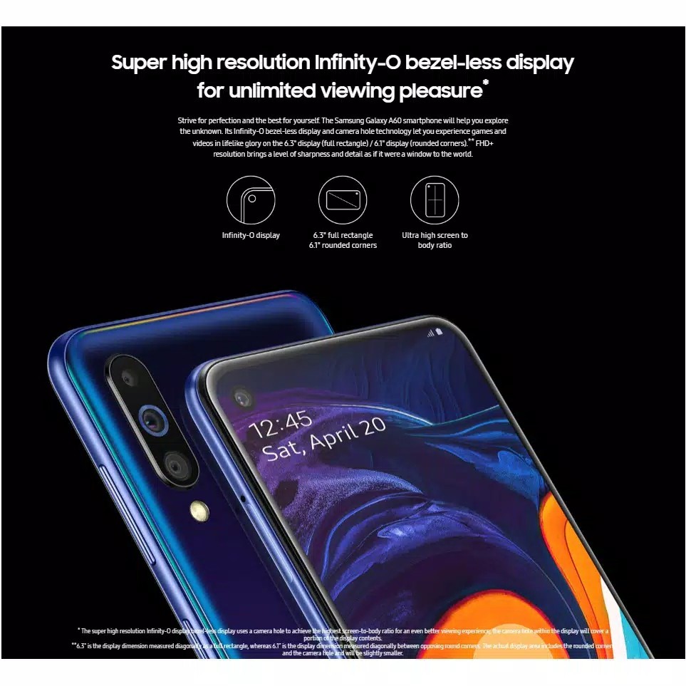 Samsung Galaxy A60 6GB RAM Garansi Resmi 2