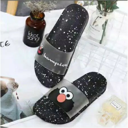 Sandal Santai Karakter Elmo Lucu JTS  TG1249 hitam 3