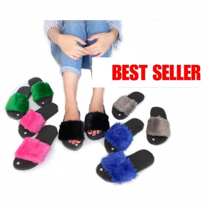 Sandal Slop Kenzia Spon Ready Banyak Warna