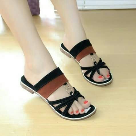 Sandal Wanita Jepit Joya - Coklat Hitam