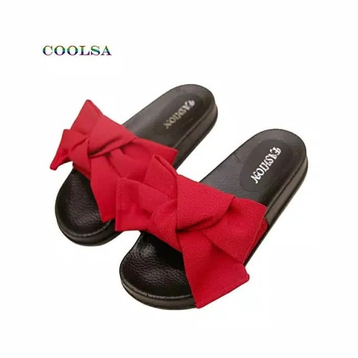 Sandal Wanita Pita Merah