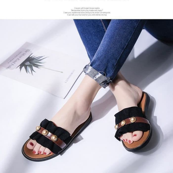 Sandal Wanita Slop Mutiara