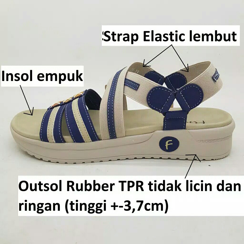 Sandal wedges tali perempuan  Finotti RHT 5