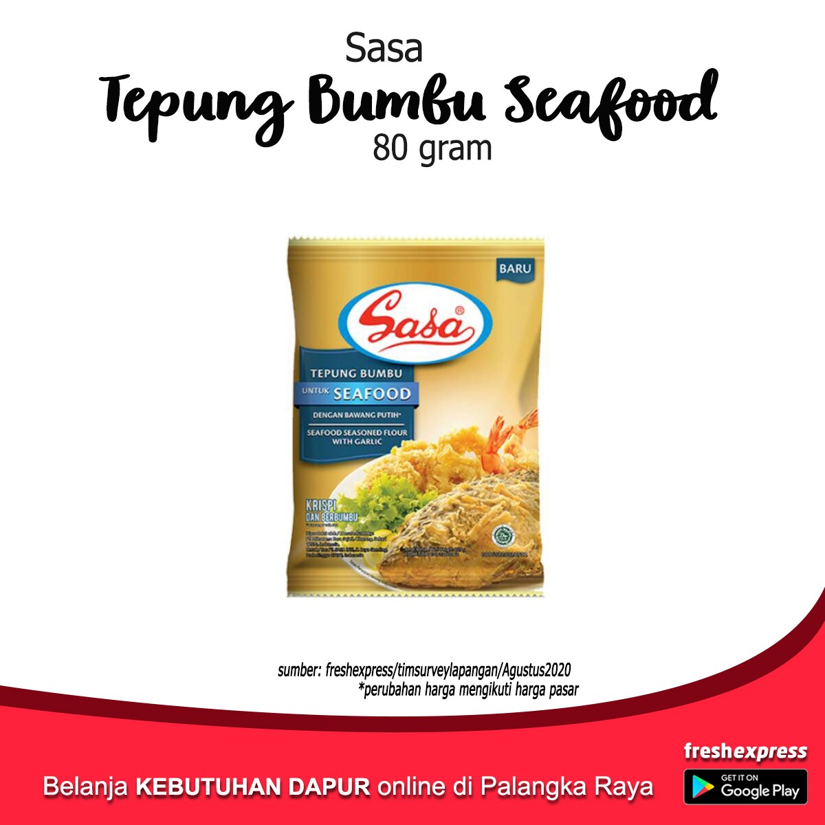 Sasa Tepung Bumbu Seafood 80 Gram