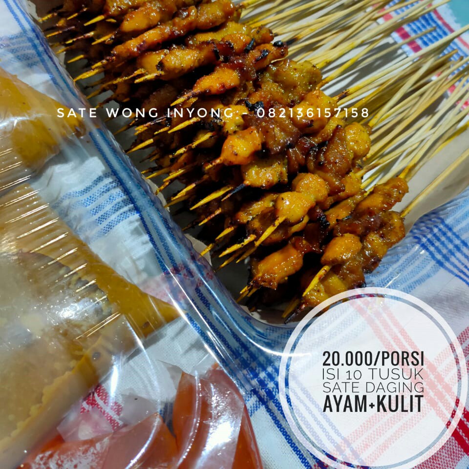 Sate Daging Ayam Campur Kulit