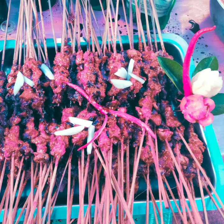 Sate Kambing Dengan Nasi Putih  2
