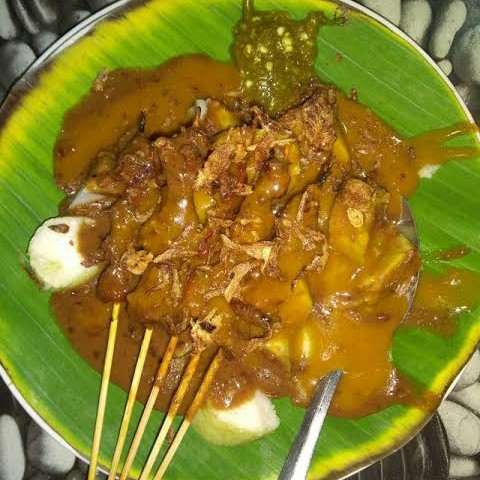 Sate Padang Campur Bumbu Kacang