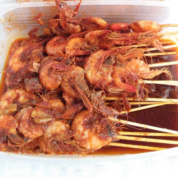 Sate Udang Asam Manis