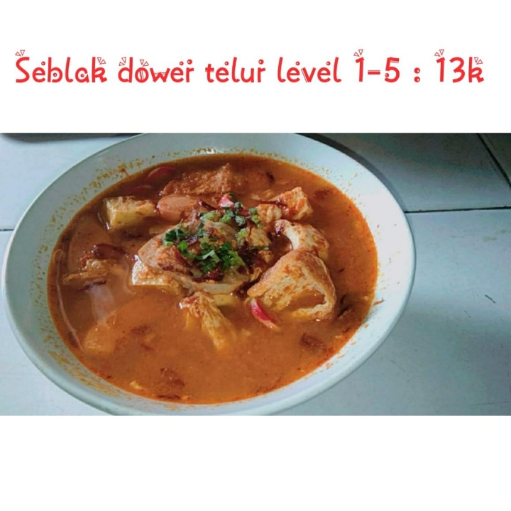 Seblak Dower Telur Level 1 Sampai 5