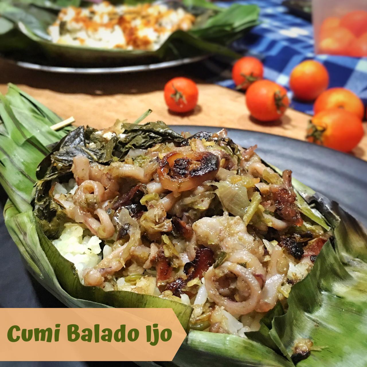 Sego Bakar cumi balado