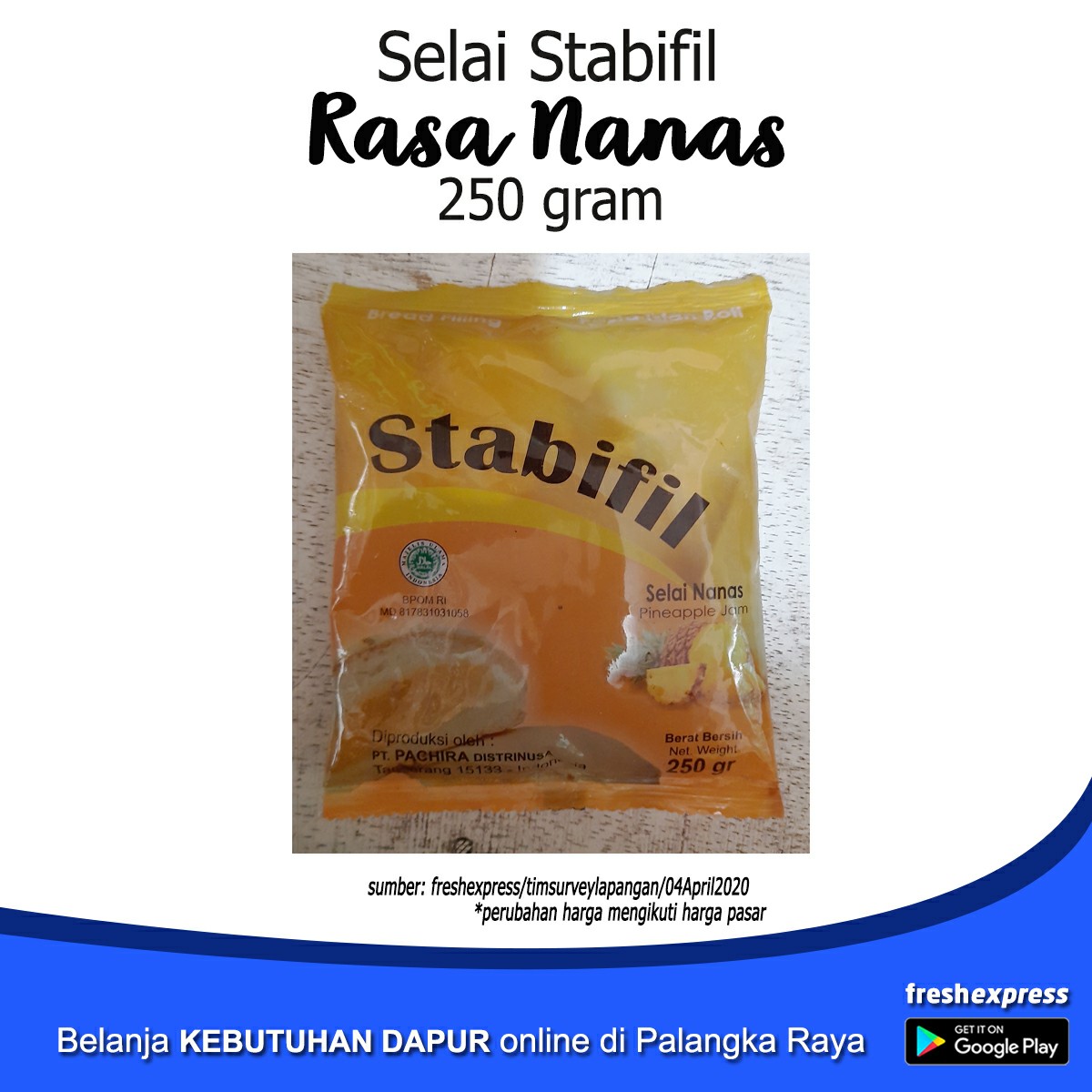 Selai Stabifil Rasa Nanas 250 Gram