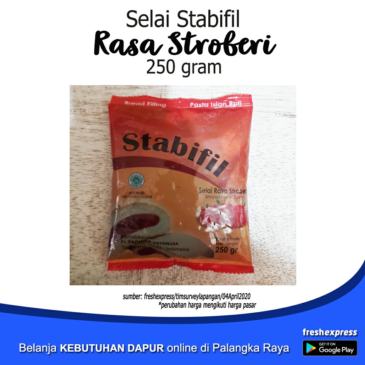 Selai Stabifil Rasa Stroberi 250 Gram