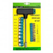 Sellery T Bar Socket Driver & Bit Set