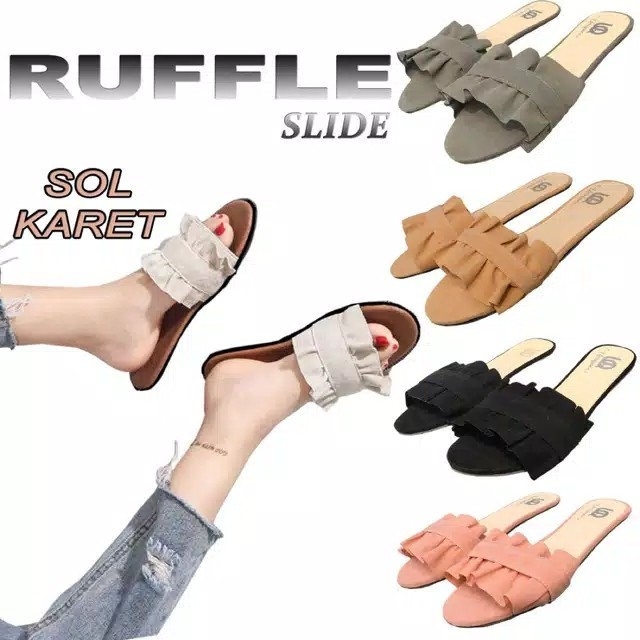 Sendal Ruffle Slide 