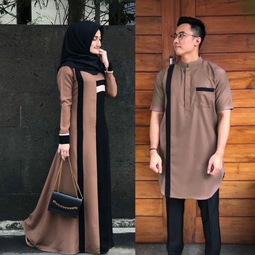 Senja Couple l Setelan Baju Muslim CP Wanita dan Pria Terlaris