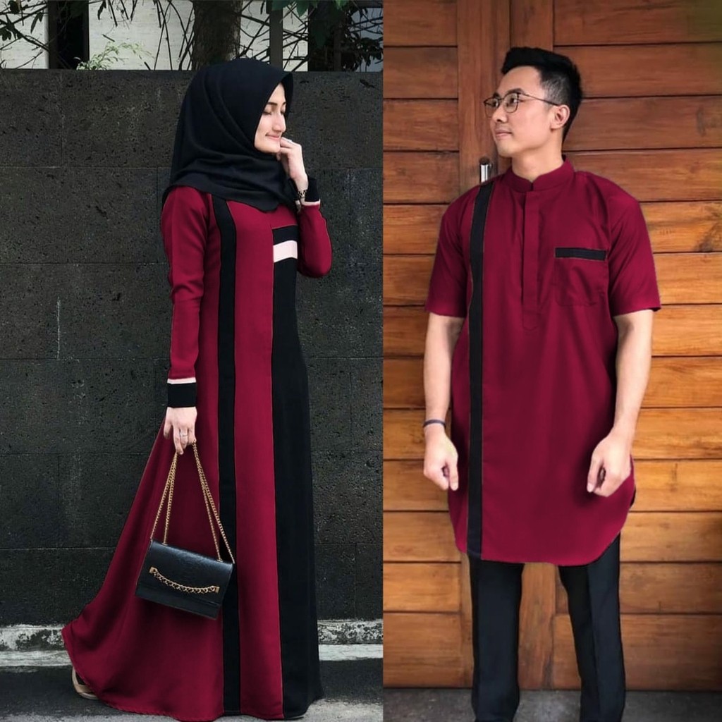 Senja Couple l Setelan Baju Muslim CP Wanita dan Pria Terlaris 2