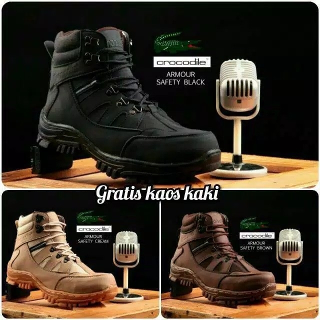 Sepatu Boots Safety Pria Murah Delta Crocodile Armour