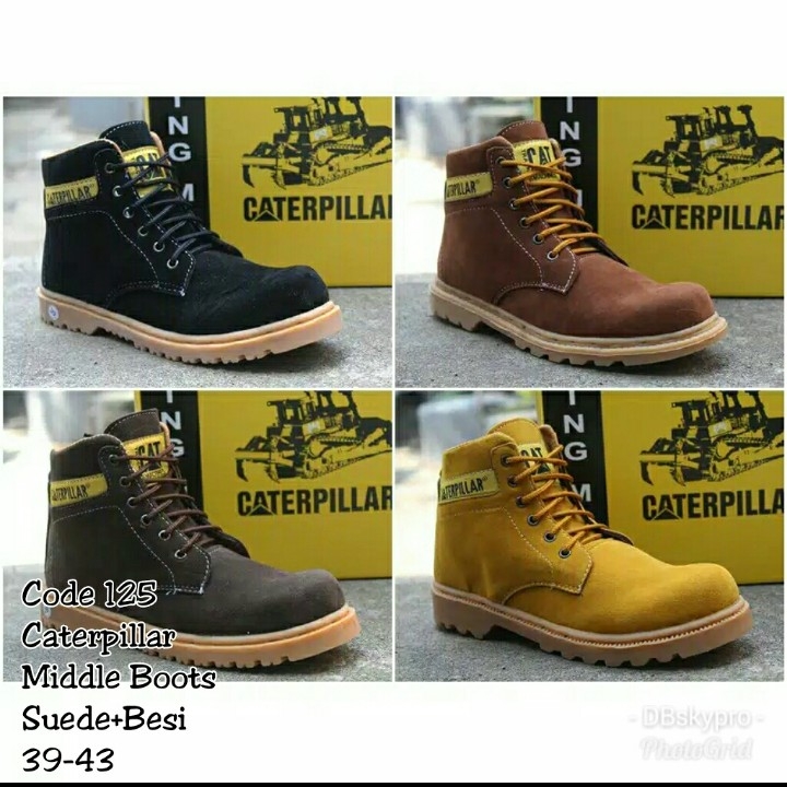 Sepatu Cowo Caterpillar Middle Boots REALPICT