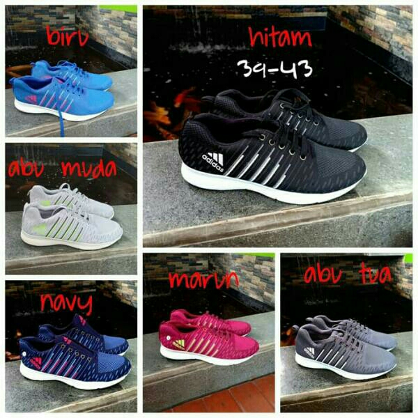 Sepatu Cowok Sport Adidas Garis