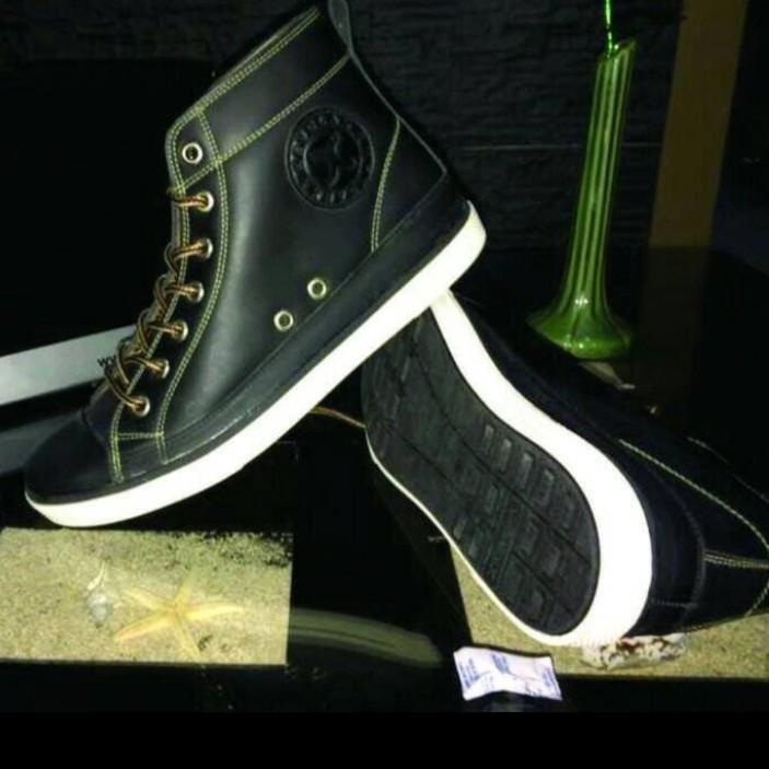 Sepatu Kulit Sapi Asli Gladiator Black 3