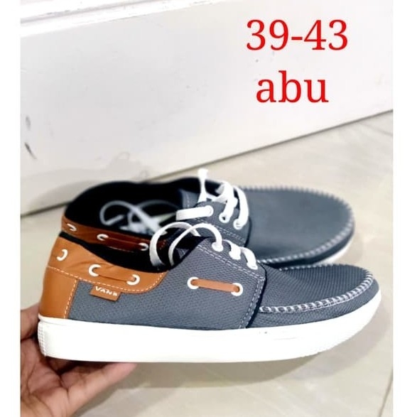 Sepatu Pria Vans Jahit Abu