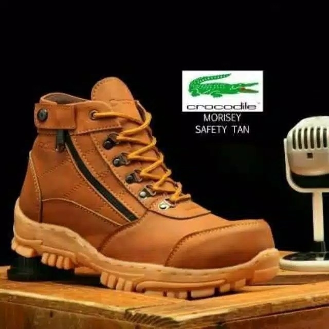 Sepatu Safety Boots Crocodile Zipper  2