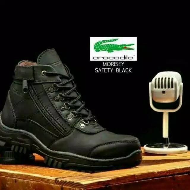 Sepatu Safety Boots Crocodile Zipper  3