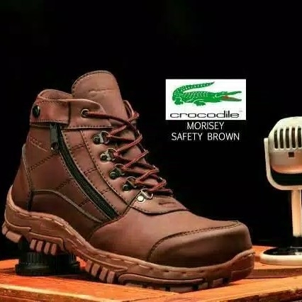 Sepatu Safety Boots Crocodile Zipper  4