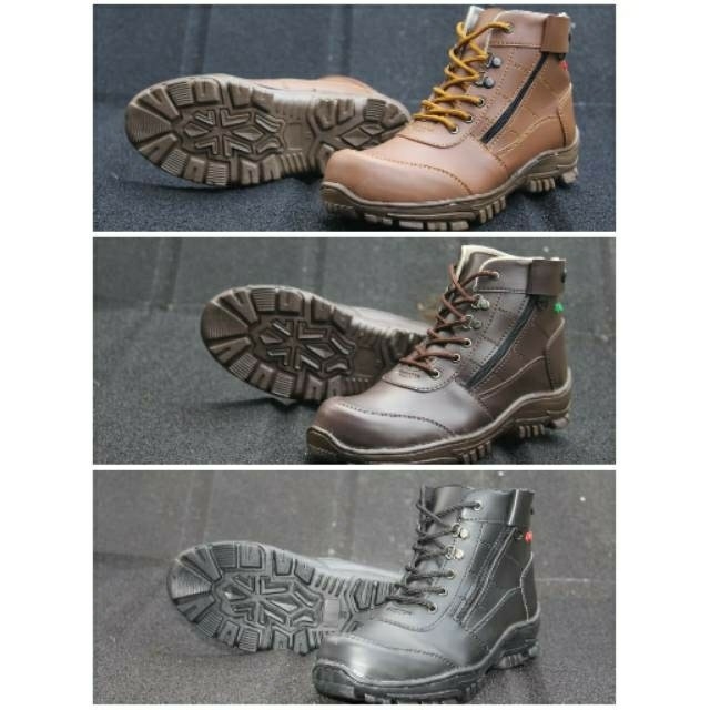 Sepatu Safety Boots Pria Morisey Resleting