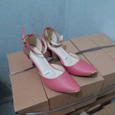 Sepatu Sandal High Heels Wanita - Soft Pink 2