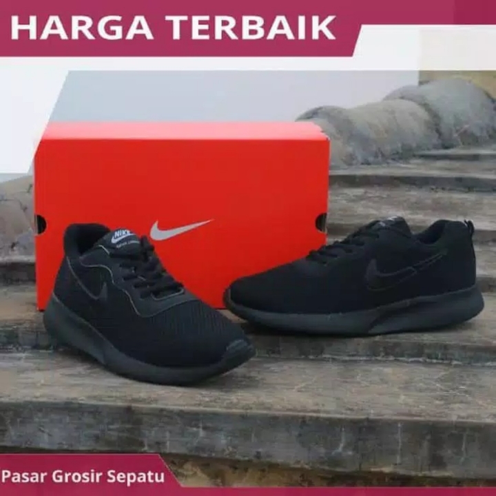 Sepatu Sekolah Casual Nike Tanjun Stefan Janoski Full Black Hitam kuli