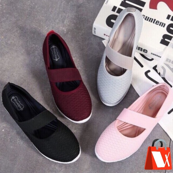 Sepatu Slip On Cewek 16RB - 4 Warna