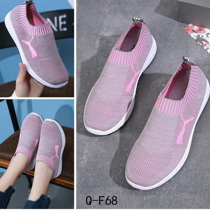 Sepatu Slip On Puma QF68 - Pink
