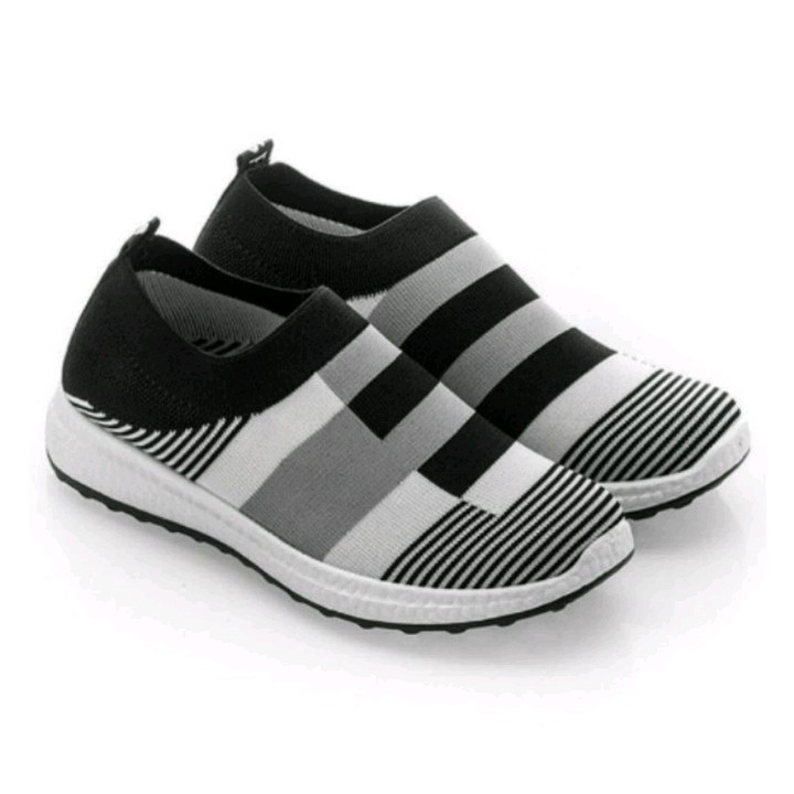 Sepatu Slip On Viblu Zebra - Hitam