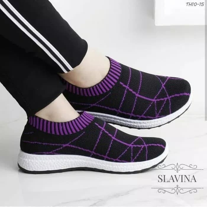 Sepatu Slip On Wanita Slavina - Ungu