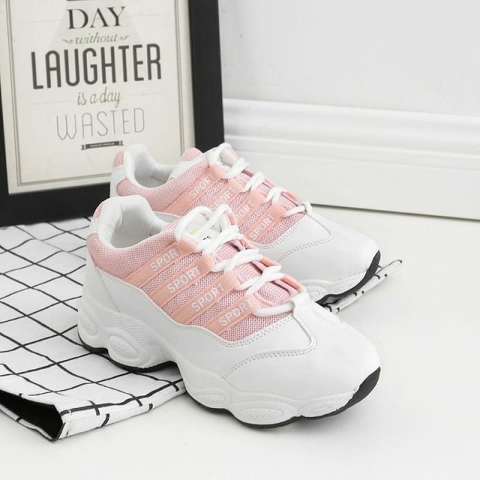 Sepatu Sneakers New Sport Pink