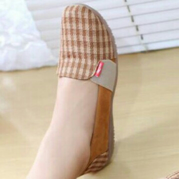 Sepatu Wanita Flat Shoes Kanvas Rajut Flatshoes AEL012 D5 2
