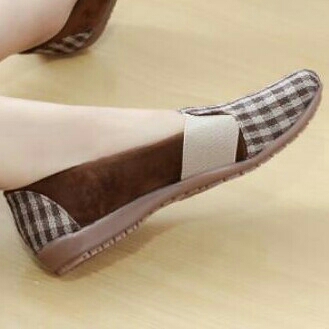 Sepatu Wanita Flat Shoes Kanvas Rajut Flatshoes AEL012 D5 3