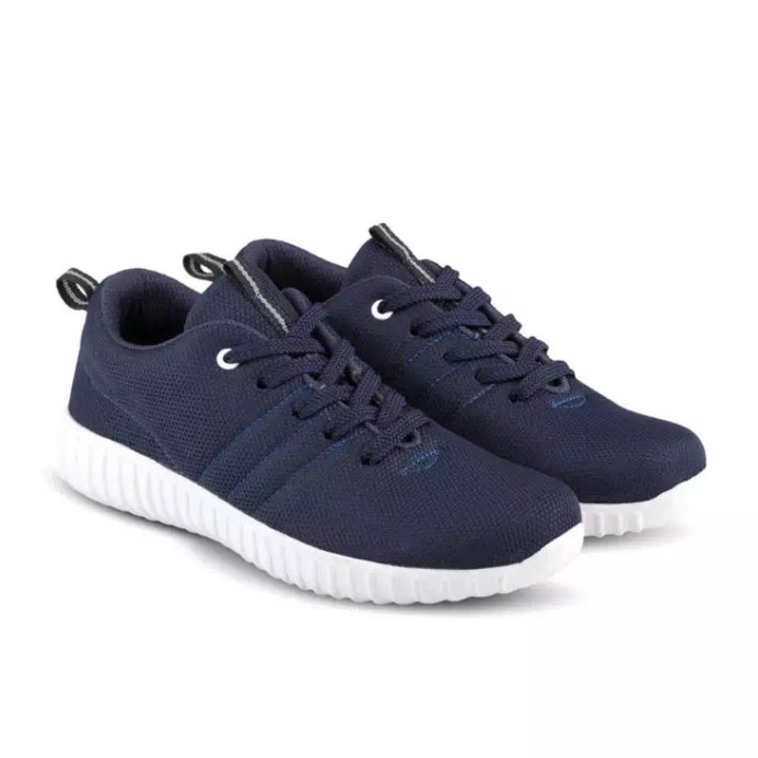 Sepatu Wanita Yeezy Garis - Navy