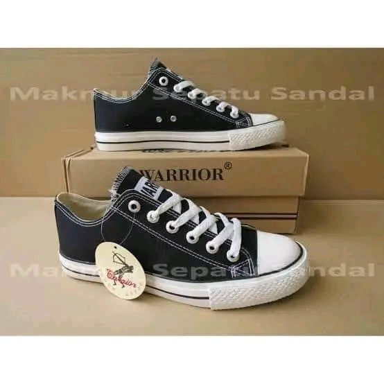 Sepatu Warrior Sparta Lc Black white