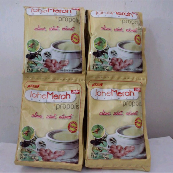 Serbuk Jahe Merah Instan Plus Propolis