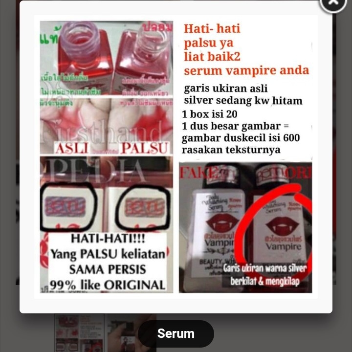 Serum Vampire Asli Original Thailand