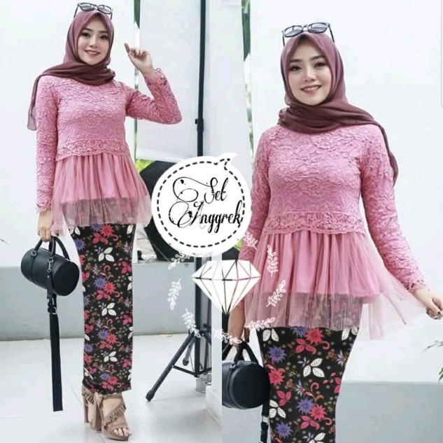 Set Anggrek Batik DustyPink