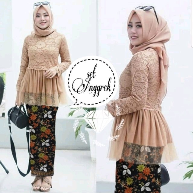 Set Anggrek Batik Mocca