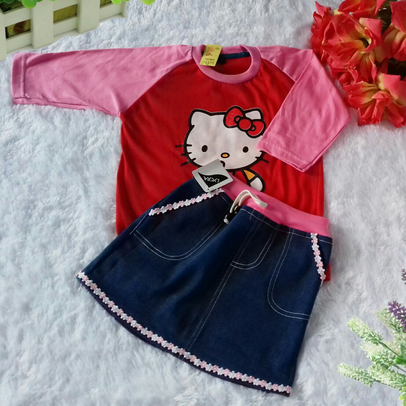 Set Kid Kitty Raglan