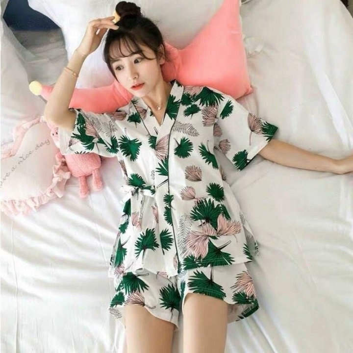 Set Kimono Leaf Kipas HP