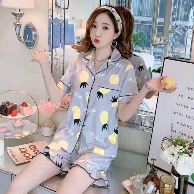 Set Piyama Nanas Silver HP