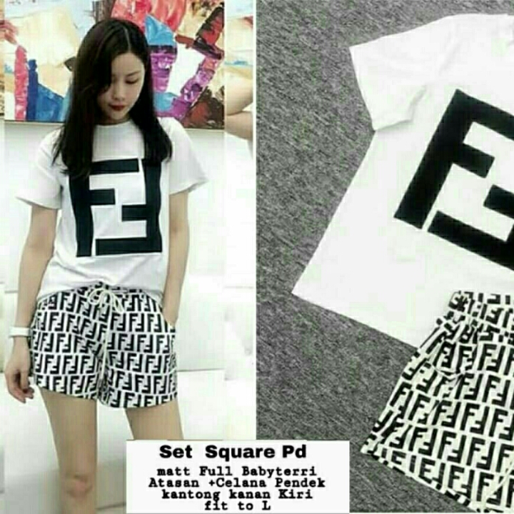 Set Square Fendi Putih 2